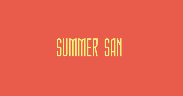 Summer Sans font thumbnail